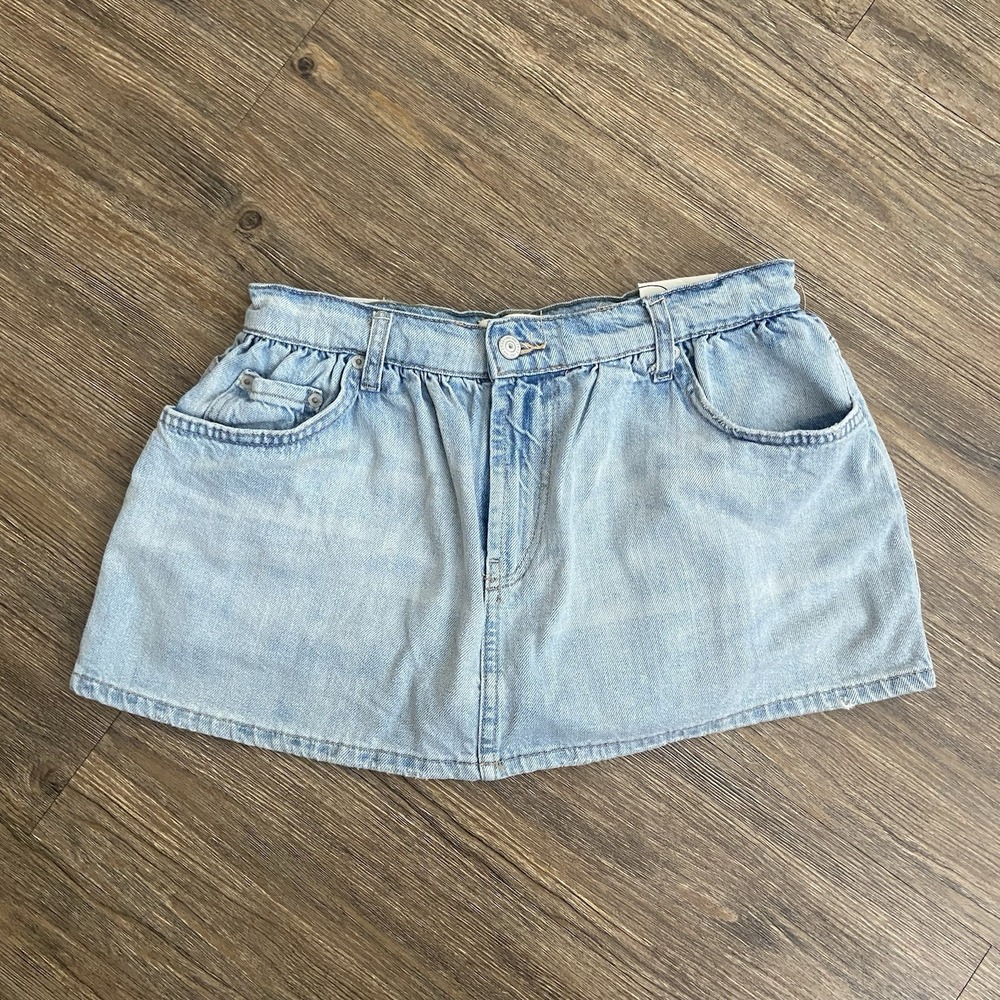 NWT Free People Light Blue Denim Skort